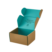 Boîte en carton ondulé personnalisable avec doublure intérieure imprimable - Couleur/taille personnalisée pour articles de mode, bijoux, cadeaux, envoi postal