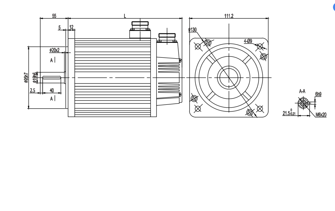 Le servomoteur AC NEWKer 60mm 200w-600w 3000rpm remplace le servomoteur Yaskawa pour les machines industrielles
