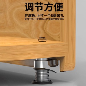 <b>Adjustable</b> Furniture Legs Zinc Alloy 8mm Hole <b>Bed</b> Support Heavy Duty - Product Image 1