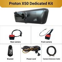 Caméra de tableau de bord pour rétroviseur Proton X50 H8 Pro avec streaming, 2K, 8,2 pouces, double objectif avant et arrière, vision nocturne, certifiée CE FCC, d'origine usine