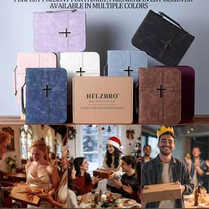 Meilleures ventes : Housse de protection pour livre de prières en cuir PU, sac de rangement pour livre de voyage, protège-livre anti-poussière - Product Image 4