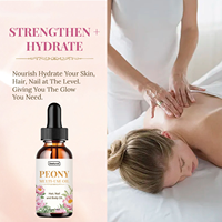 Huile multi-usages à la pivoine, huile essentielle parfumée pour peaux sèches, cuir chevelu, ongles, visage, corps et cheveux, marque privée