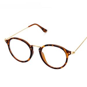 Maidis Round Eyeglasses <b>Frame</b> <b>Black</b> Gold Full <b>Frame</b> Unisex Blue Light Protection Plano Lenses Artistic Design - Product Image 5