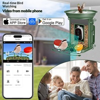 Comedero para Pájaros BirSmart con Cámara IA de Alta Resolución 2K, Identifica Más de 11000 Especies de Aves, Captura de Video en Vivo, Observación al Aire Libre, OEM
