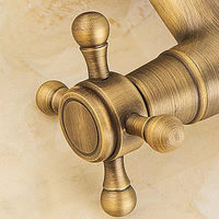 Mitigeur de douche en laiton design vintage Robinet mural pour pommeau de douche à main Robinet de baignoire