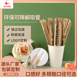 <b>Pla</b> Biodegradable Straws Thickened Straight For Hot Cold Drinks Party Use Eco Friendly Disposable Beverage Straws - Product Image 4