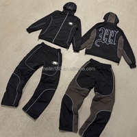 Chaqueta Cortavientos Reflectante Personalizada y Pantalones Deportivos de Nailon con Cremallera Desmontable, Pantalones Cortos de Nailon, Traje Deportivo para Hombre