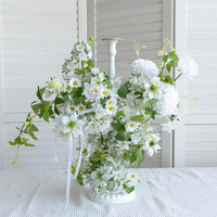 Ensemble de décoration de bougeoirs en soie de style européen pour la floriculture, la décoration intérieure, les tables de cheminée, les mariages, les anniversaires et la photographie