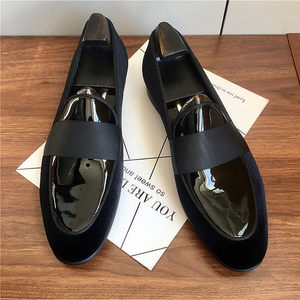 Zapatos LeFou para Hombre, de Piel Genuina, con Punta en Pico, Estilo Casual de Negocios, Sin Cordones, Color Negro Brillante, Nuevo Estilo - Product Image 6
