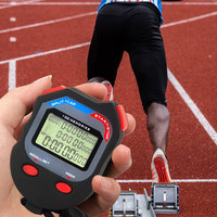 Chronomètre Numérique Sportif Professionnel EMAF 100 Tours Mémoires Compte à Rebours Étanche pour Boxe et Gymnastique Entraînement 0.001s
