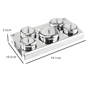 Stainless Steel 3 5 Piece Manicure Acrylic Powder Liquid Container Jar Organizer Tray Lid Salon Nail Art <b>Storage</b> Holder <b>Tool</b> - Product Image 3