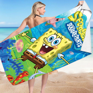 अनुकूलन योग्य कपास बच्चों के बीच तौलिया कैप कार्टून प्लेड नरम त्वरित शुष्क यात्रा स्नान समुद्र तट तौलिए - Product Image 2