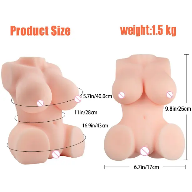 EVOSOX Newest Factory Wholesale Hot Sale Half Body Sex Doll Real Sexy Love Dolls Vagina Sex Delicate Breasts Big Ass Women Toys