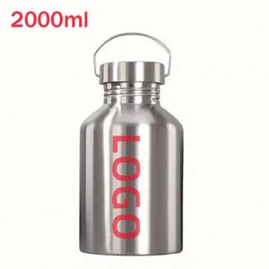 Bouteille isotherme classique en acier inoxydable de 2 litres avec couvercle, écologique, isolation thermique 0-6 heures, eau bouillante applicable, personnalisable - Product Image 1