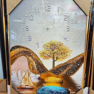 Cuadro de Pared de Porcelana de Cristal con Diseño Africano Moderno, Estilo Nórdico, con Imagen de Mujer Africana, en Negro y Dorado - Product Image 6