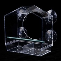 Mangeoire à oiseaux en forme de maison, écologique, pour l'extérieur, structure anti-évasion avec poulie, station d'alimentation portable pour usage quotidien des oiseaux