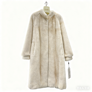 2026 manteau ample luxueux et magnifique pour femmes en peau de vison entière avec manches lanterne pour la chaleur hivernale - Product Image 1