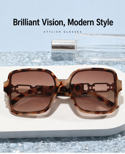 Nouvelles <span class=keywords><strong>lunettes</strong></span> de soleil carrées <span class=keywords><strong>2022</strong></span> avec <span class=keywords><strong>chaîne</strong></span> de sécurité, style européen et américain, pour femmes - Product Image 2