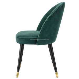 <span class=keywords><strong>Silla</strong></span> de Comedor Contemporánea, <span class=keywords><strong>Silla</strong></span> de Terciopelo con Respaldo Redondeado para Restaurante, Cafetería y Apartamento - Product Image 3