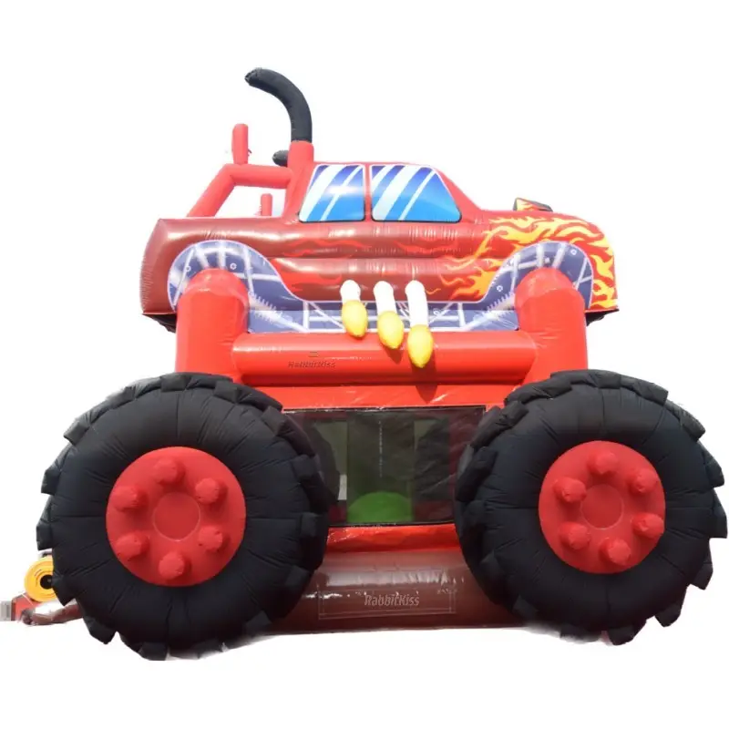 Thiết kế mới trẻ em nhà ngoài trời mô hình xe thương mại xe bouncy lâu đài Inflatable nhà bị trả lại với máy thổi khí
