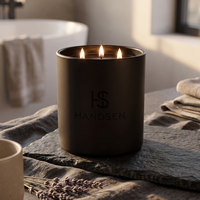 Pot en verre noir mat pour bougies, 10oz 14oz, vide, à large ouverture, avec logo en relief, vente en gros pour fabricants de bougies à trois mèches