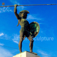 Statue de guerrier en Bronze Antique taille réelle pour décoration de cour, prix bas