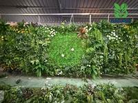 Panneaux de fleurs artificielles en buis vert, taille libre, personnalisés en usine, pour mur végétal