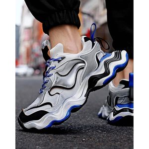 รองเท้าผ้าใบแฟชั่นผู้ชาย FOXA รุ่น Chunky Sneakers ทรงหุ้มข้อ วัสดุตาข่ายสังเคราะห์ พื้นยาง พื้นรองเท้า EVA รองรับแรงกระแทก เหมาะสำหรับเดินในฤดูใบไม้ผลิ - Product Image 2