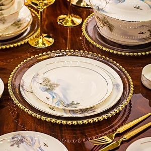 Service de vaisselle en céramique Jingdezhen, vaisselle et articles de table en porcelaine osseuse chinoise neuve, vaisselle de déménagement - Product Image 3