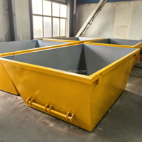 Conteneur à déchets de haute qualité de 8 m³, bac à déchets robuste pour le nettoyage des chantiers de construction et le recyclage - Matériel de traitement des déchets