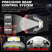 Projecteur LED de Voiture de Haute Qualité 3 POUCES avec Points Lumineux 40W 5500LM 12V Ampoules de Phare Antibrouillard avec Puces 3570