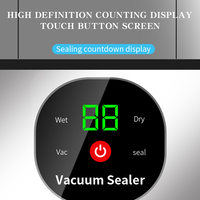Scelleuse sous vide portable sans fil rechargeable, entièrement automatique, puissante, avec aspiration puissante et fermeture à une touche pour l'emballage de la viande