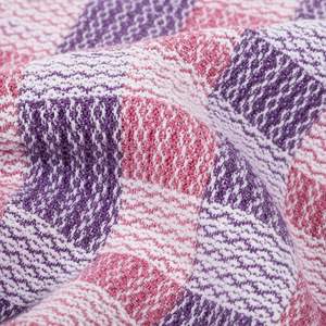 Toalla de baño de algodón con patrón a cuadros color granate, suave, absorbente, ligera, de secado rápido, para hombres y mujeres, 156 x 76 cm - Product Image 3