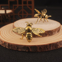 Figuras de Animales Creativas de Abeja Antigua de Bronce, Cobre y Latón con Acabado Dorado y Plateado
