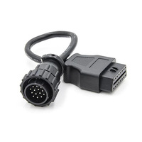 Cable Adaptador de Puerto Serie OBD2 de 16 Pines a DB9, RS232, 12V, 2W