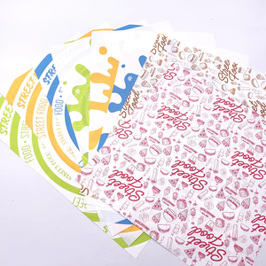 Premium <b>Biodegradable</b> Custom Logo <b>Paper</b> Mats Food Grade Disposable Wraps for Hamburger Sandwich - Product Image 5