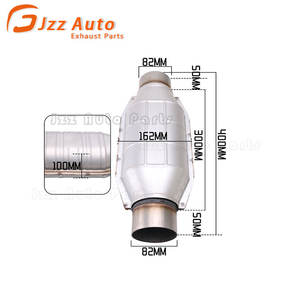 Aksesoris sistem knalpot performa tinggi perisai panas TWC Catalyst keramik tanpa konverter katalis Universal Port O2 - Product Image 1
