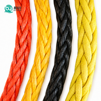 Cordage marin UHMWPE coloré à haute résistance à la rupture, 8/12 brins, épaisseur 10/12 mm, corde d'amarrage de bateau, câble de remorquage de bateau