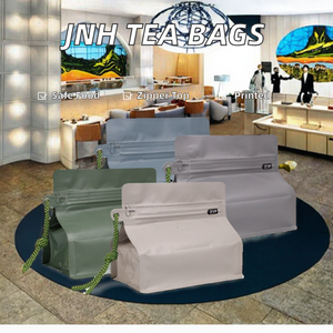 250g 500g 주문 인쇄 AL 평면 바닥 스탠드 차 파우치 포장 커피 콩 가방 편도 밸브 지퍼 - Product Image 4