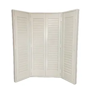 Mais barato personalizado interior branco bi-fold persianas PVC rolamento persianas plástico rolamento persianas