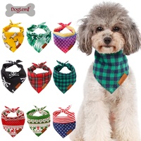 Elégant Polyester Chien Accessoires Divers Motif Imprimé Noeud Papillon Collier Foulard Bandana Triangle Bavoir Foulard pour Animaux de Compagnie