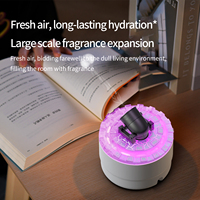 Diffuseur d'anneaux de fumée de 200 ml, portable, lumière USB, humidificateur ultrasonique électrique, aromathérapie, garantie 1 an pour une utilisation sur le bureau ou dans la chambre