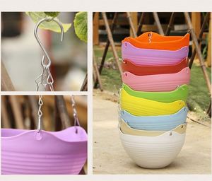 Colorful <b>Plastic</b> Flower Garden Hanging Pots for <b>Plants</b> Small Size 21X13cm - Product Image 2
