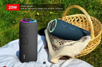 Enceinte Bluetooth portable d'extérieur IPX7, son stéréo TWS dynamique, RGB, micro intégré, TF, AUX, rechargeable, enceinte cadeau pour l'Europe