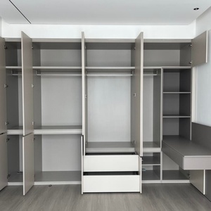 Armario de Dormitorio Moderno y Lujoso Personalizado con Puerta Segmentada, Diseño Minimalista en Madera Ecológica, Portátil para Apartamentos y Hoteles - Product Image 4