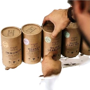 Customizable Kraft Paper Tube Tea Packaging with Food Aluminum <b>Foil</b> Inside. Environmentally Friendly and Suitable for Bulk Order - Product Image 3