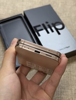 Teléfono Plegable Z Flip4 8GB+256GB 5G LTE con Pantalla AMOLED de 120Hz, Sensor de Huellas Dactilares, Color Dorado, Octa Core, FHD, Inglés, Android