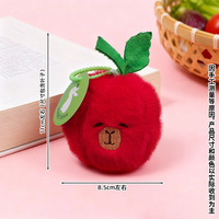 Schattige fruitvormige capibara pluche sleutelhanger zacht knuffeldier speelgoed voor vrouwen meisjes verjaardag feestje kerst Valentijnsdag cadeau