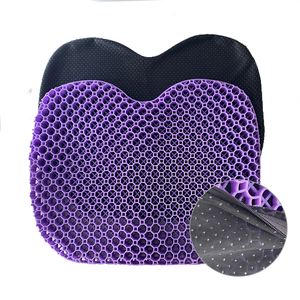 Cojín de Asiento con Diseño de Panal de Abeja Morado, con Funda Extraíble, para Alivio de Presión en la Silla, Soporte para Glúteos, Forma Oblonga - Product Image 1