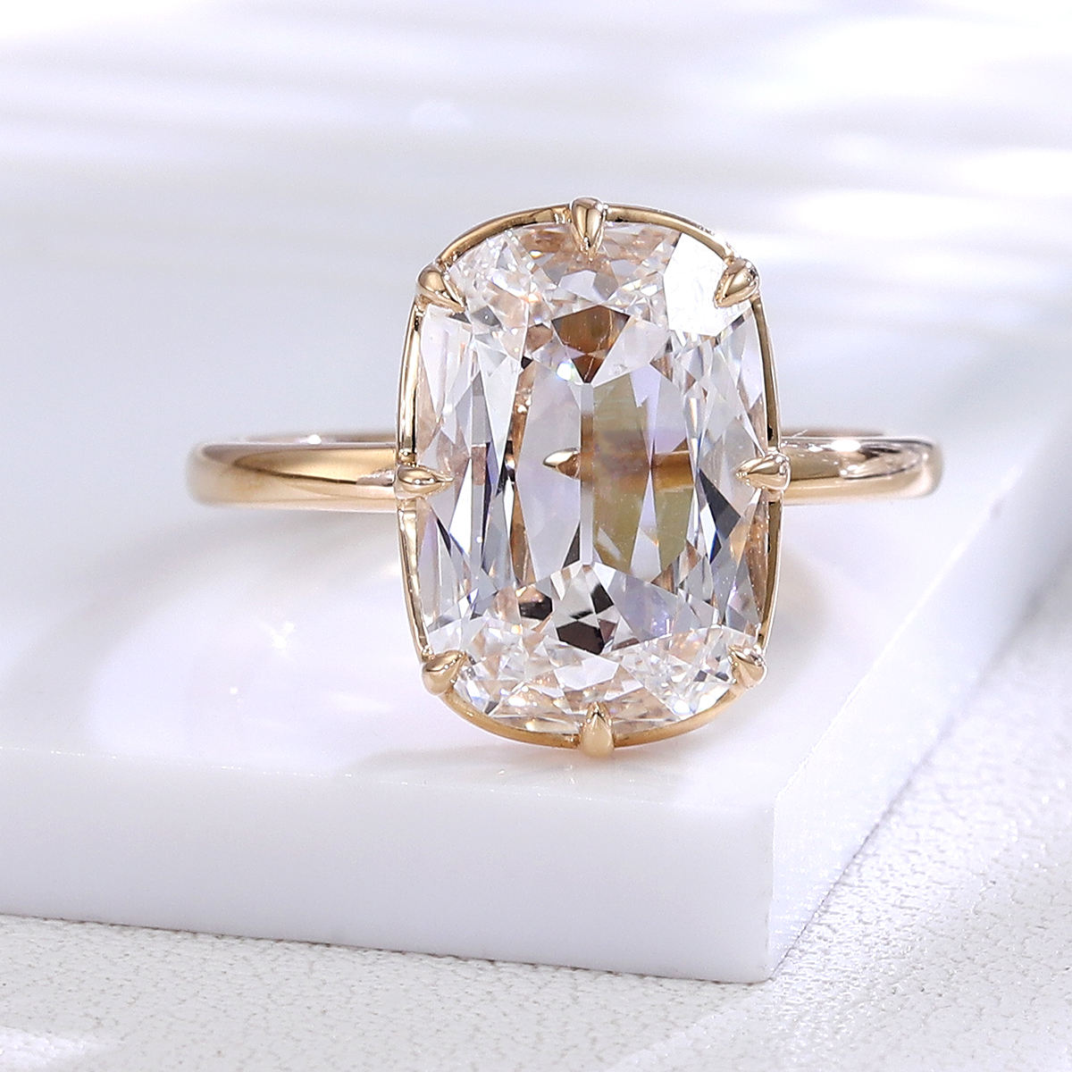 แหวนเพชรแล็บทองคำแท้ 14K